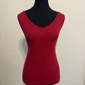 Red Sleeveless Women's Top